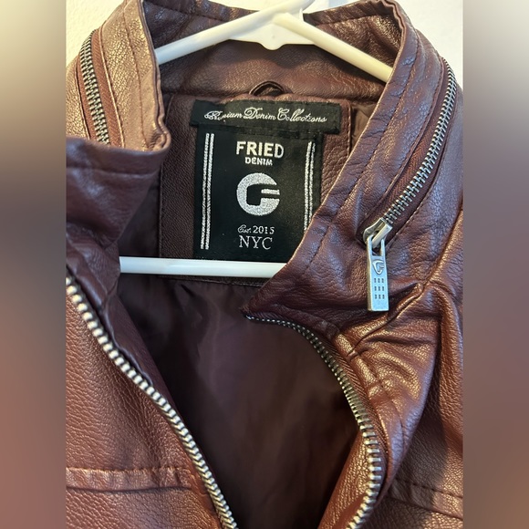 Plum Faux Leather Jacket - Picture 2 of 3